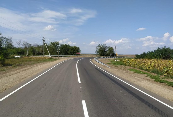 Отремонтированный участок дороги. Фото миндор СК.