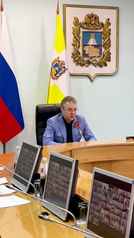Владимир Владимиров - кадр из видео в телеграм-канале губернатора СК