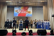 Выступление концертной фронтовой бригады. Администрация Петровского округа Ставрополья